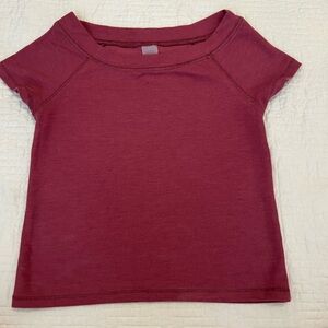 Urban Rebel Maroon Mauve Swoop Neck Top Size M